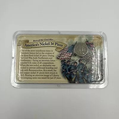 $1.25 • Buy 1865 3 Cent Nickel Coin In Littleton Packaging - Americas Nickel 3c Piece