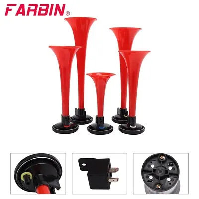 FARBIN Air Horns La Cucaracha Musical Horn Music Sound With Compressor Red 12v • $79.42