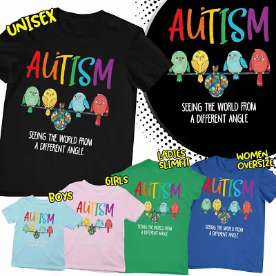 Cute Owl Autism Awareness Mens Womens Boys Girls T-Shirts Tee Top-AD • £9.99