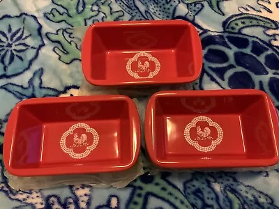 Temp-tations Doodle Doo Mini Loaf Pans - Set Of 3 Red • $24.99