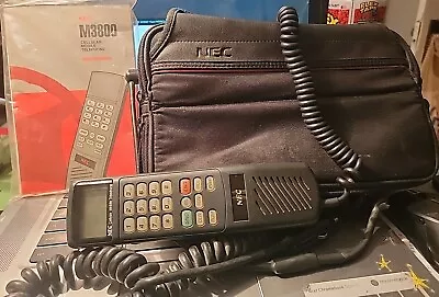 VTG 1993 Portable Cellular Mobile Telephone Cell Car Phone NEC M3800 +Case WORKS • $39