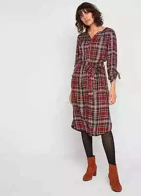 BON PRIX Tartan Shirt Dress  UK 20 PLUS Size   (fm32-2) • £25