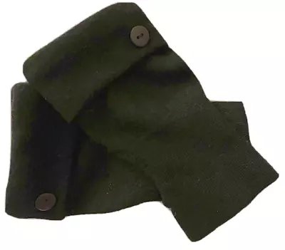 $28.49 • Buy Fingerless Gloves Black Cashmere Merino Wool S M L Os Mittens Arm Warmers Cuffs