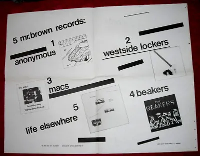 OLYMPIA New Wave Poster 1980 - Mr Brown Records; Westside Lockers John Foster • £33.73