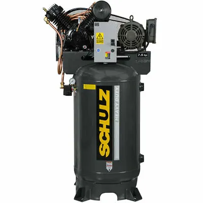 $2900 • Buy Schulz 932.9341-0 80 Gallon 7.5 HP Single Phase Vertical Air Compressor