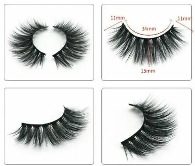 5 Pairs 3D Mink False Eyelashes Wispy Cross Long Thick Soft Fake Eye Lashes UK • £3.89