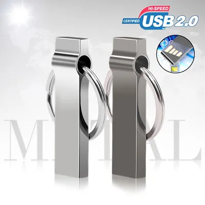 £3.19 • Buy Metal USB Flash Memory Stick Pen Thumb Drive 64GB 32GB 16GB 8GB With Key Ring