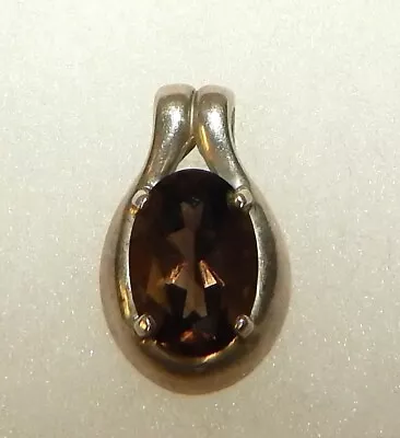 KBN Kabana 925 Sterling Silver Oval Smoky Quartz Necklace Pendant • $19.99