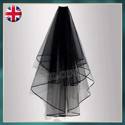 £4.03 • Buy Black Comb Veil Halloween Fancy Dress Costume Widow Hen Night Party Bride NEW