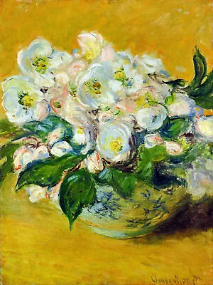 Christmas Roses By Claude Monet Giclee Canvas Print Various Sizes • $9.99