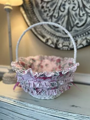 Pottery Barn Kids LoveShackFancy Cabbage Rose SMALL Basket Liner Mono READ! • $18.95