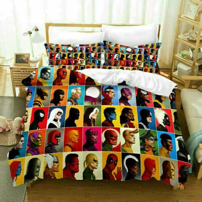 Marvel Avengrs 3PCS Bedding Set 3PCS Duvet/Comforter Cover Pillowcases All Sizes • $66.49