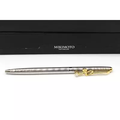 Mikimoto Ballpoint Pen Pearl Silver X Gold Color Twist Type Initial Authentic • $87