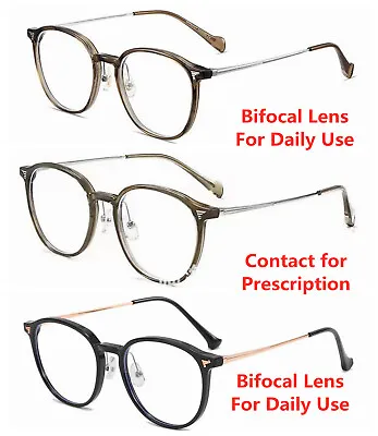 Bifocal Men Women's Stylish Retro Bifocal TR90 Rivet Reading Glass +1.0~+3.0 • £15.59