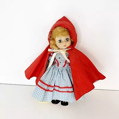 Vintage Madame Alexander 8  Little Red Riding Hood Doll Porcelain Sleepy Eyes • $14.99