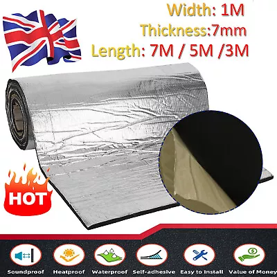 Camper Van Insulation Foam Soundproof Closed Cell Self-adhesive 7mm X 7m/5m/3m • £19.99