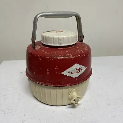 $30 • Buy Vintage Coleman Red Water Jug Cooler 1 Gallon Diamond Emblem 6-51