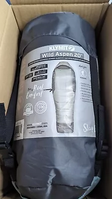 Klymit Wold Aspen 20 13WRGR20D Sleeping Bag 74 In L 34 In W Rectangle Polyes • $79.99