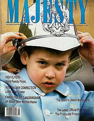 PRINCE WILLIAM February 1988 MAJESTY Magazine OFFICIAL PORTRAITS OF CHARLES & DI • $4