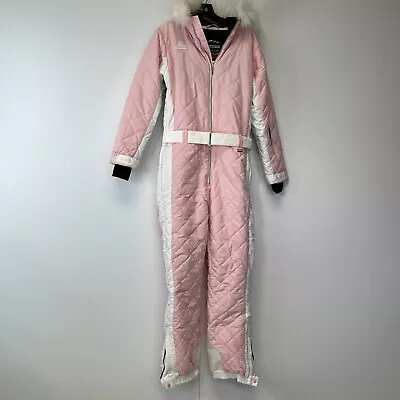 $299.97 • Buy Tipsyelves Ski Suit Womens Medium Quilt Long Sleeve Snow Pink Winter Cruise +