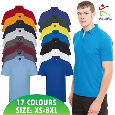 Pro Rtx New Mens Short Sleeve Poloshirt Casual Workwear Polo Tshirt TOP XS - 8XL • $9.66