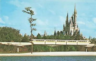 Disney World Postcard Monorail To The Magic Kingdom & Cinderella Castle • $6.99