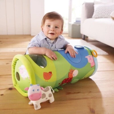 HABA Crawl Roller Farm Inflatable Roller Plaything Sturdy Baby Crawling Fitness • £12.50