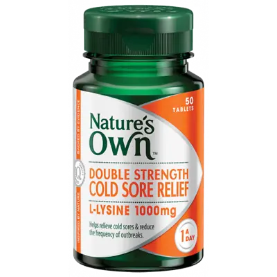 Nature's Own Double Strength Cold Sore Relief 50 Tablets L-lysine 1000mg Natures • $20.26