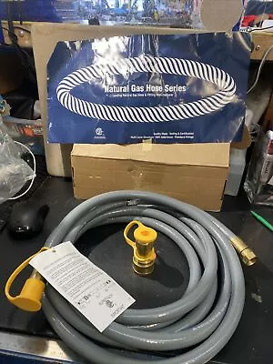 CALPOSE 15 Feet 1/2 Inch ID Natural Gas Grill Hose With Quick Connect Fittings • $25