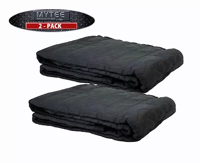 (2 Pack) Sound Dampening Blanket 96  X 80  Black Woven Cotton/Polyester • £110.87