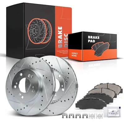 $92.99 • Buy Front Drilled Brake Rotors & Ceramic Brake Pads For Honda CR-V Acura Legend TL