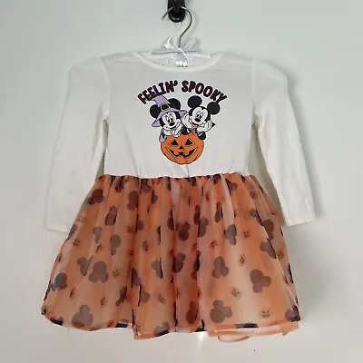 Disney Dress Toddler Girls 2T Mickey Minnie Halloween Costume Spooky Tulle Tutu • $6.40