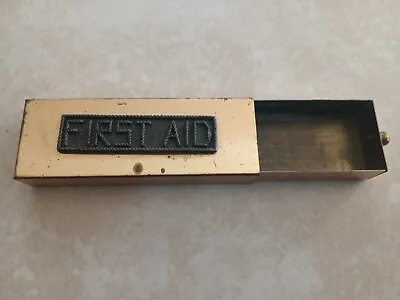 Vintage Gold Tone Metal NYC First Aid Box Handbag Accessory • $14.95