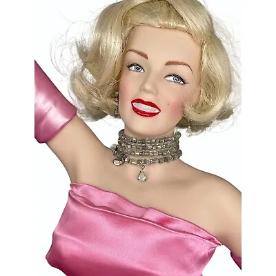 Marilyn Monroe 19  Franklin Heirloom Porcelain Doll Gentlemen Prefer Blondes • $79.99