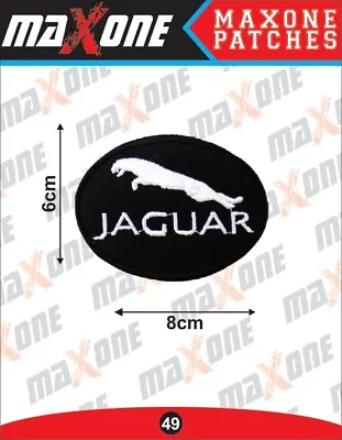 JAGUAR LOGO EMBROIDERED Iron On / Sew On PATCH 6cm X 8cm • £2.79