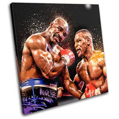 Mike Tyson Holyfield Sports SINGLE CANVAS WALL ART Picture Print VA • $69.99