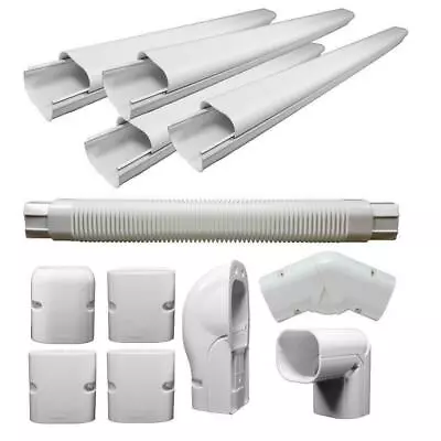 PVC Line Cover Set Mini Split Parts Air Con Heat Pumps Accessories 4 X 3 Inch • $123.76