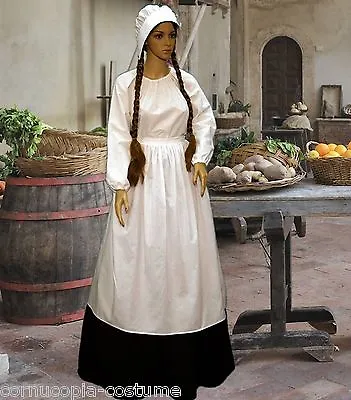 £52.95 • Buy Ladies  Medieval ,Tudor Serving Wench Peasant 4pc Costume Fancy Dress Size 10-32