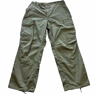 US Army  Combat Pants Mens Large Long Green Tactical Ripstop 8415-01-084-1717 • $24.99