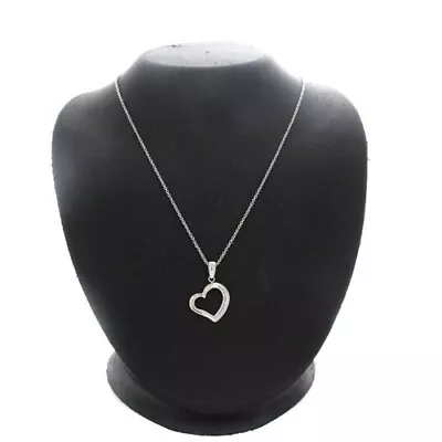 QVC Steel By Design Stainless Steel Open Heart Pendant Chain Necklace $64 • $37.21