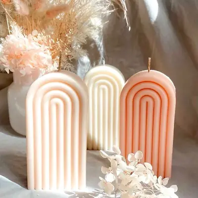 Candle Silicone Mold DIY Rainbow Bridge Geometry Candle Ice Cream Baking Mold • $12.25