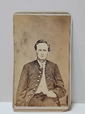 Civil War Cdv Soldier In Uniform Photo By Wm Shreck Des Moines Iowa Jrr14 • $20.50