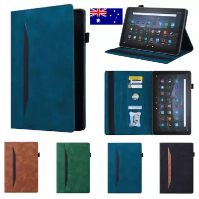 $18.58 • Buy Smart Leather Wallet Case Cover For Amazon Kindle Fire 7 2022/HD 10 2021/HD 10
