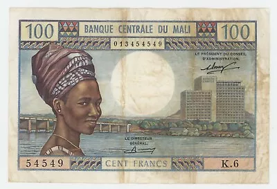 Mali 100 Francs 1972-73 Pick 11 VF Circulated Banknote See Photo • $74.95