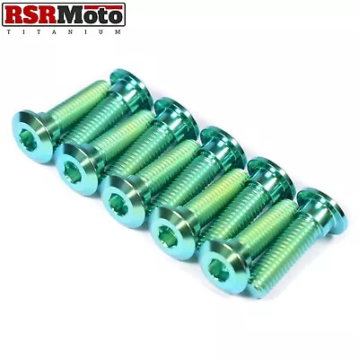 Kawasaki KR1 KR1S Versys 650 1000 GTR1400 Titanium Front Disc Rotor Bolts Green • $74.01