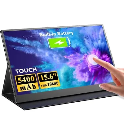 15.6  Touch Battery Monitor IPS DHR Display Portable Monitor USB C &2*Speakers A • £169.99