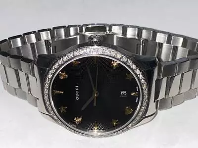 Gucci Mens Timeless 126.4 Quartz Diamond Watch • $599