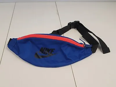 Nike Mens Blue Heritage BA5750-438 Waist Adjustable Strap Zipper Fanny Bag Flaw • $20