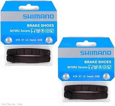 Two (2) Pack Shimano M70R2 Severe Condition V-Brake Pads Fit XTR XT LX Deore DXR • $14.50