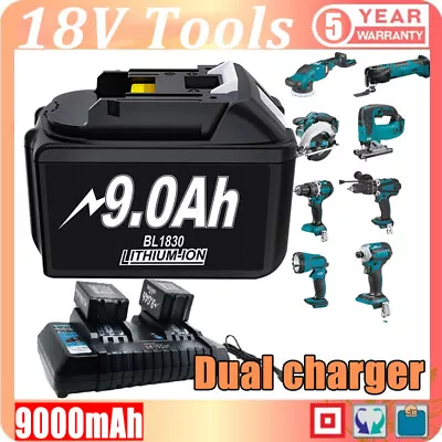 For Makita 18V 9.0Ah LXT Lithium-Ion BL1860 BL1850 LED Tool Battery / Charger US • $62.69